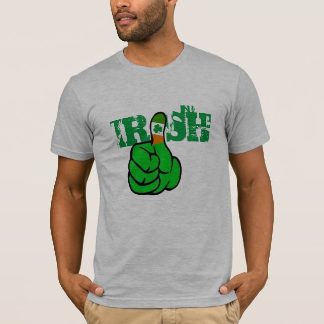 irish flag Green St Patrick's day Lucky Green T-Shirt (Front)
