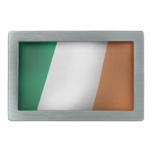 IRISH FLAG GREEN WHITE ORANGE BELT BUCKLE
