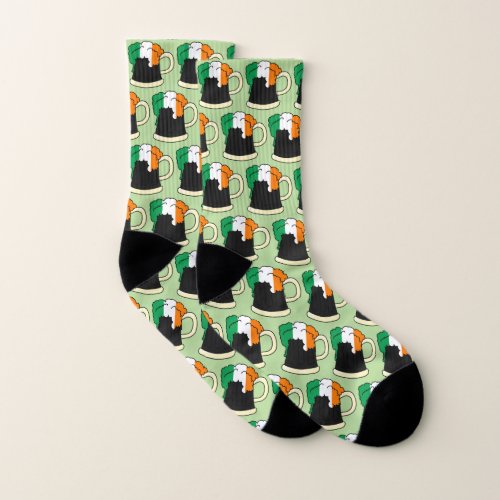 Irish Flag Guinness Beer Socks