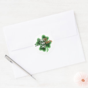Irish Flag Happy St. Patrick's Day Classic Round Sticker