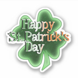 Irish Flag Happy St. Patrick's Day Sticker