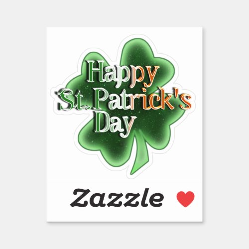 Irish Flag Happy St Patricks Day Sticker