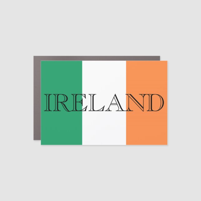 Irish Flag Ireland cmt Car Magnet (Front)