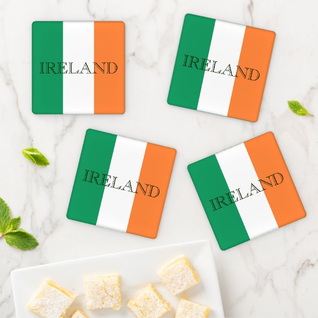 Irish Flag Ireland coastercnt Coaster Set (In Situ)