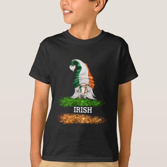 *~* IRISH Flag IRELAND GNOME BOY T-Shirt (Front)