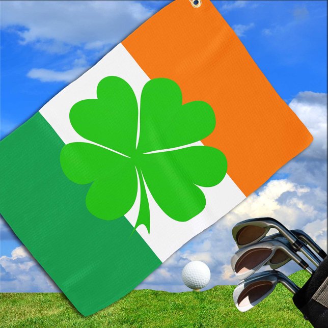 Irish Flag & Ireland golf /sports Golf Dublin Golf Towel (Creator Uploaded)