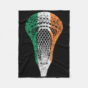Irish Flag Ireland Lacrosse Fleece Blanket