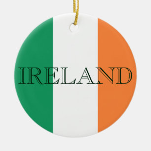 Irish Flag Ireland orncnt Ceramic Ornament