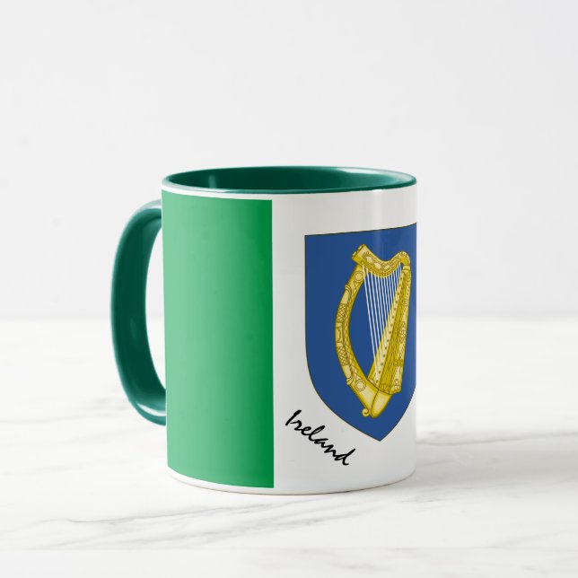 Irish Flag & Ireland patriot / sports Mug (Front Left)