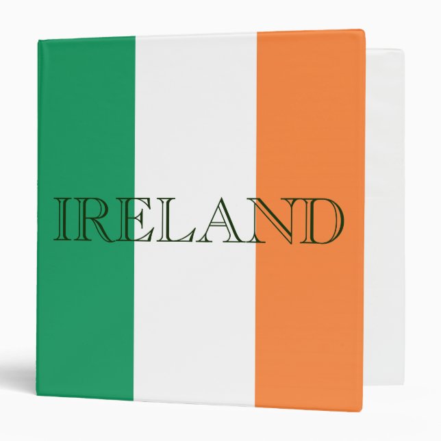 Irish Flag Ireland rbcnt 3 Ring Binder (Front/Inside)