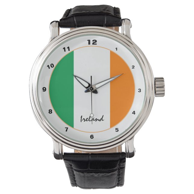 Irish Flag & Ireland trendy fashion /design Watch (Front)