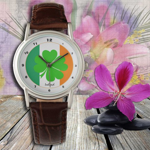 Irish Flag  Ireland trendy fashion  Shamrock Watch