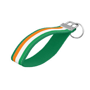 Irish Flag & Ireland wrist keychain /Tricolor