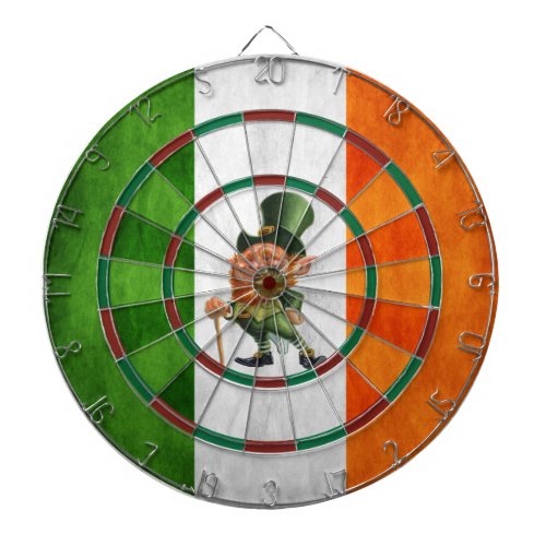 IRISH FLAG LEPRECHAUN DART BOARD