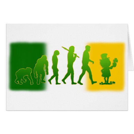 Irish flag Leprechaun evolution gear Cards (Front Horizontal)