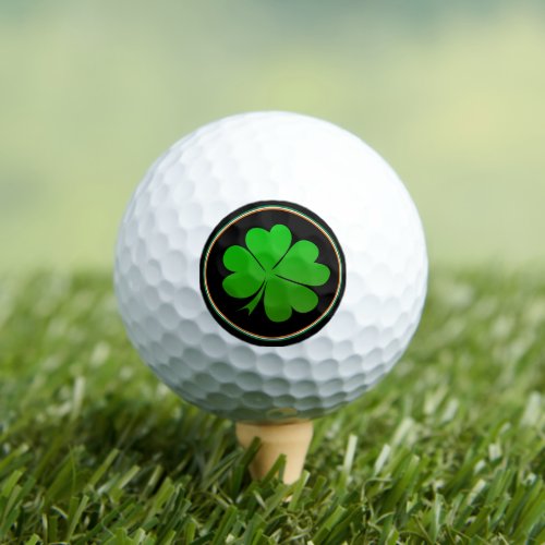 Irish Flag Lucky Clover Golfing Ireland St Paddy Golf Balls