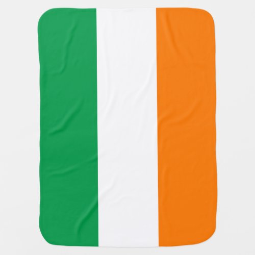 Irish flag of Ireland custom baby blanket