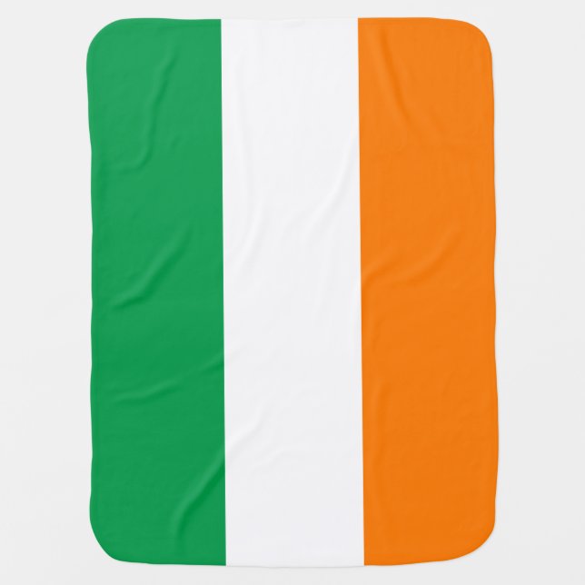 Irish flag of Ireland custom baby blanket (Front)
