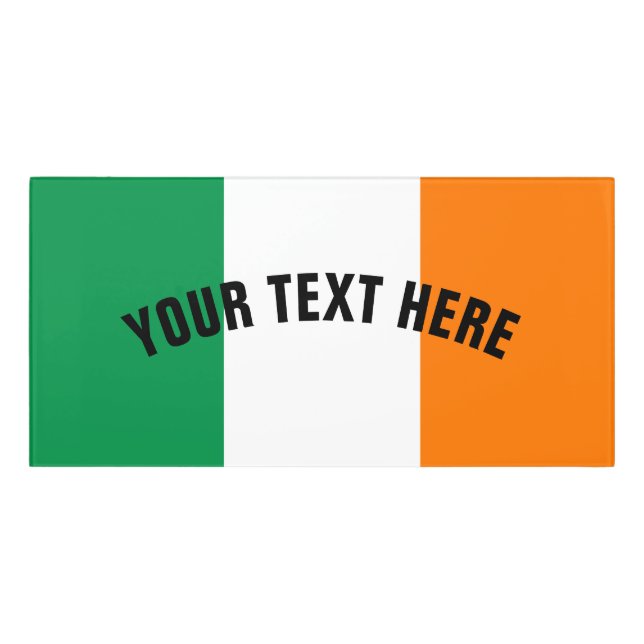 Irish flag of Ireland custom Door Sign (Classic Front)