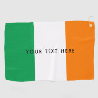 Irish flag of Ireland custom golfing gift Golf Towel