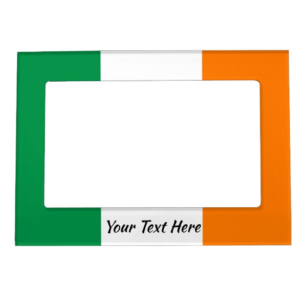 Irish flag of Ireland custom magnetic photo frame | Zazzle