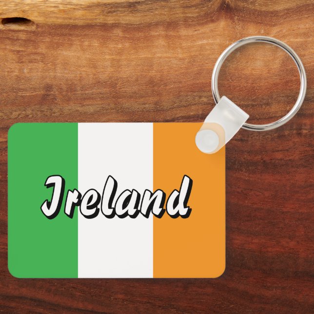 Irish flag of Ireland custom metal keychain (Front)