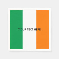 Irish flag of Ireland custom party napkins