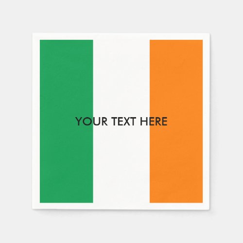 Irish flag of Ireland custom party napkins