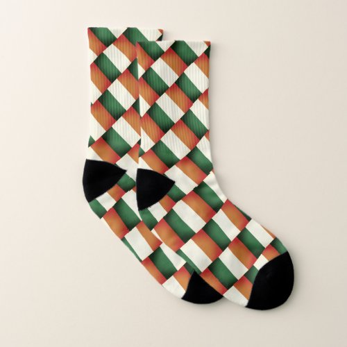 Irish flag of Ireland custom pattern mens socks