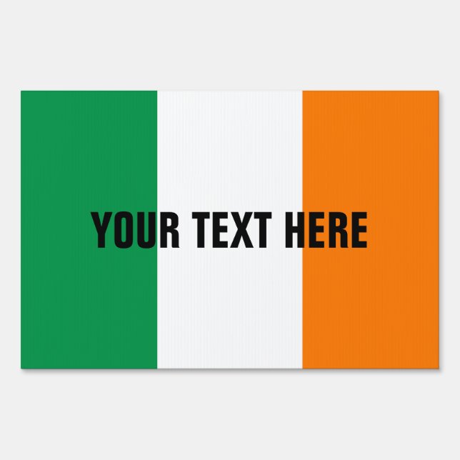 Irish flag of Ireland custom yard signs (Front)