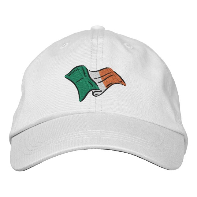Irish flag of Ireland embroidered on a cap (Front)