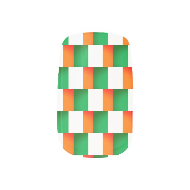 Irish flag of Ireland pattern Minx Nail Art wraps (Left Thumb)