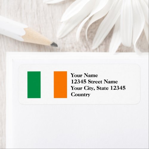 Irish flag of Ireland Return Address Labels
