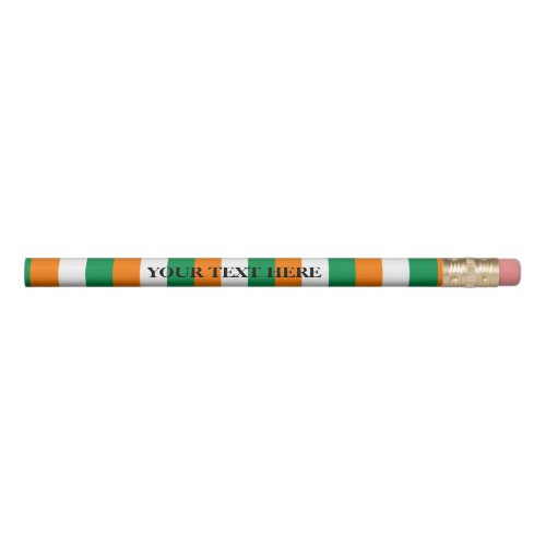Irish flag or Ireland pencils with custom text