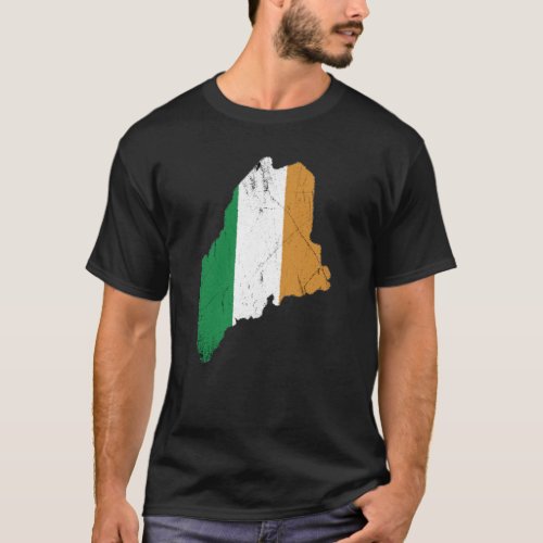 Irish Flag over Maine T_Shirt