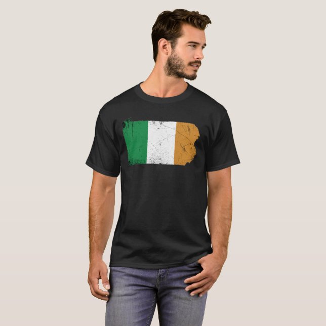 Irish Flag Over Pennsylvania T-Shirt (Front Full)