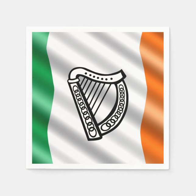 Irish flag paper napkins (Front)