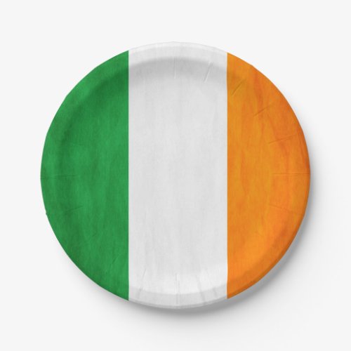 Irish Flag Paper Plate