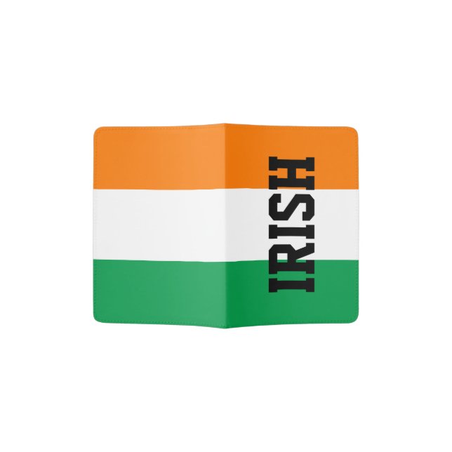 Irish flag passport holder | Ireland pride (Opened)