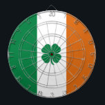 Irish Flag Patriotic Ireland Flag Four Leaf Clover Dart Board<br><div class="desc">Irish Flag Patriotic Ireland Flag St Patrick's day</div>