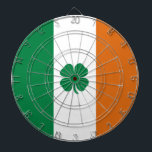 Irish Flag Patriotic Ireland Flag Four Leaf Clover Dart Board<br><div class="desc">Irish Flag Patriotic Ireland Flag St Patrick's day</div>