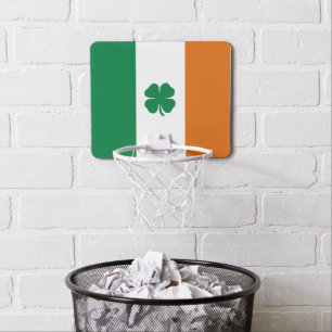 Irish Flag Patriotic Ireland Flag Four Leaf Clover Mini Basketball Hoop