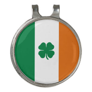 Irish Flag Patriotic Ireland Flag Lucky Clover Golf Hat Clip
