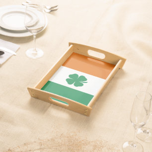 Irish Flag Patriotic Ireland Flag St Patrick's day Serving Tray