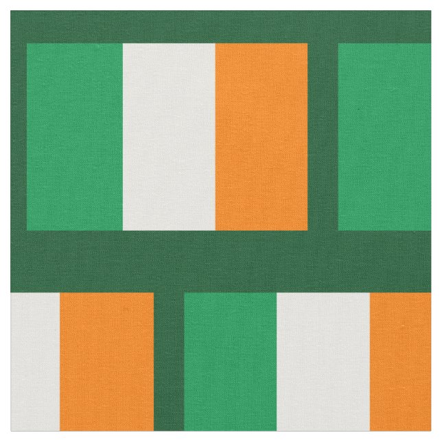Irish flag pattern custom fabric DIY textile (Close Up)