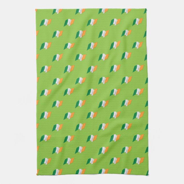 Irish Flag Pattern Kitchen Towel (Vertical)