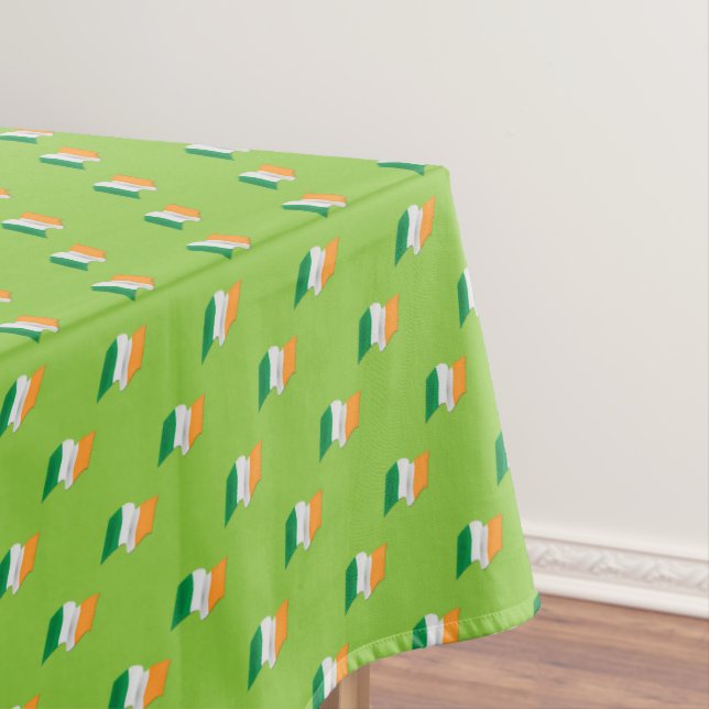 Irish Flag Pattern Tablecloth (In Situ)