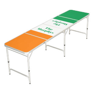 Irish Flag Personalized Beer Pong Table