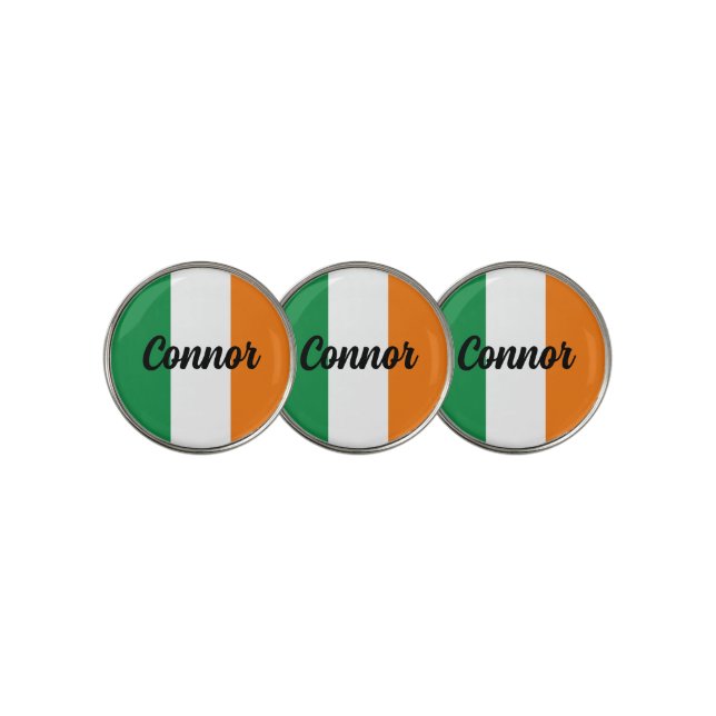 Irish flag personalized golf ball marker coin (3 Up)