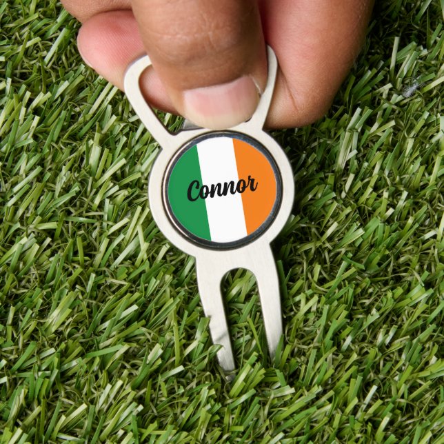 Irish flag personalized golf ball marker coin  divot tool (Insitu 1)